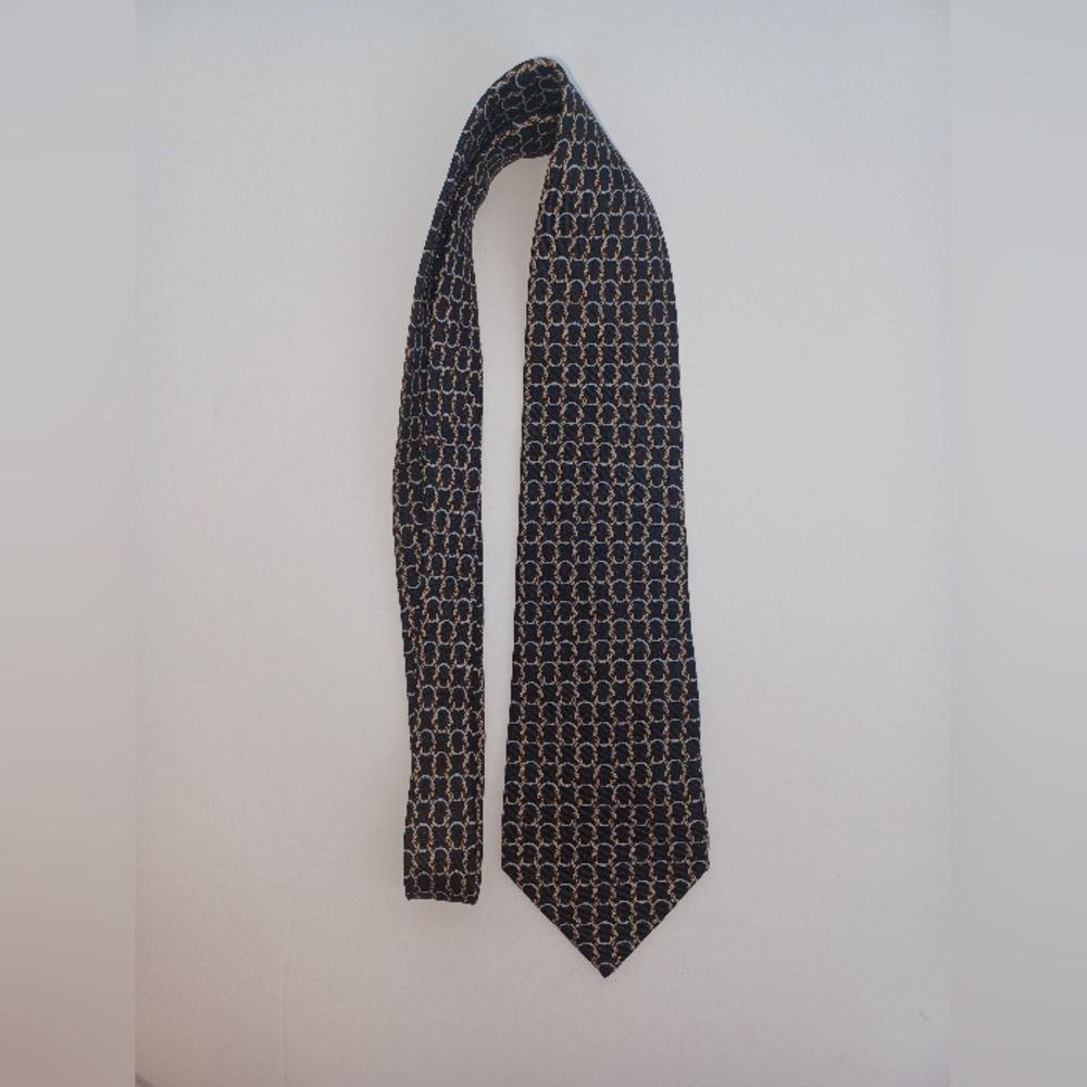 Hermès - Black Chain Design Tie